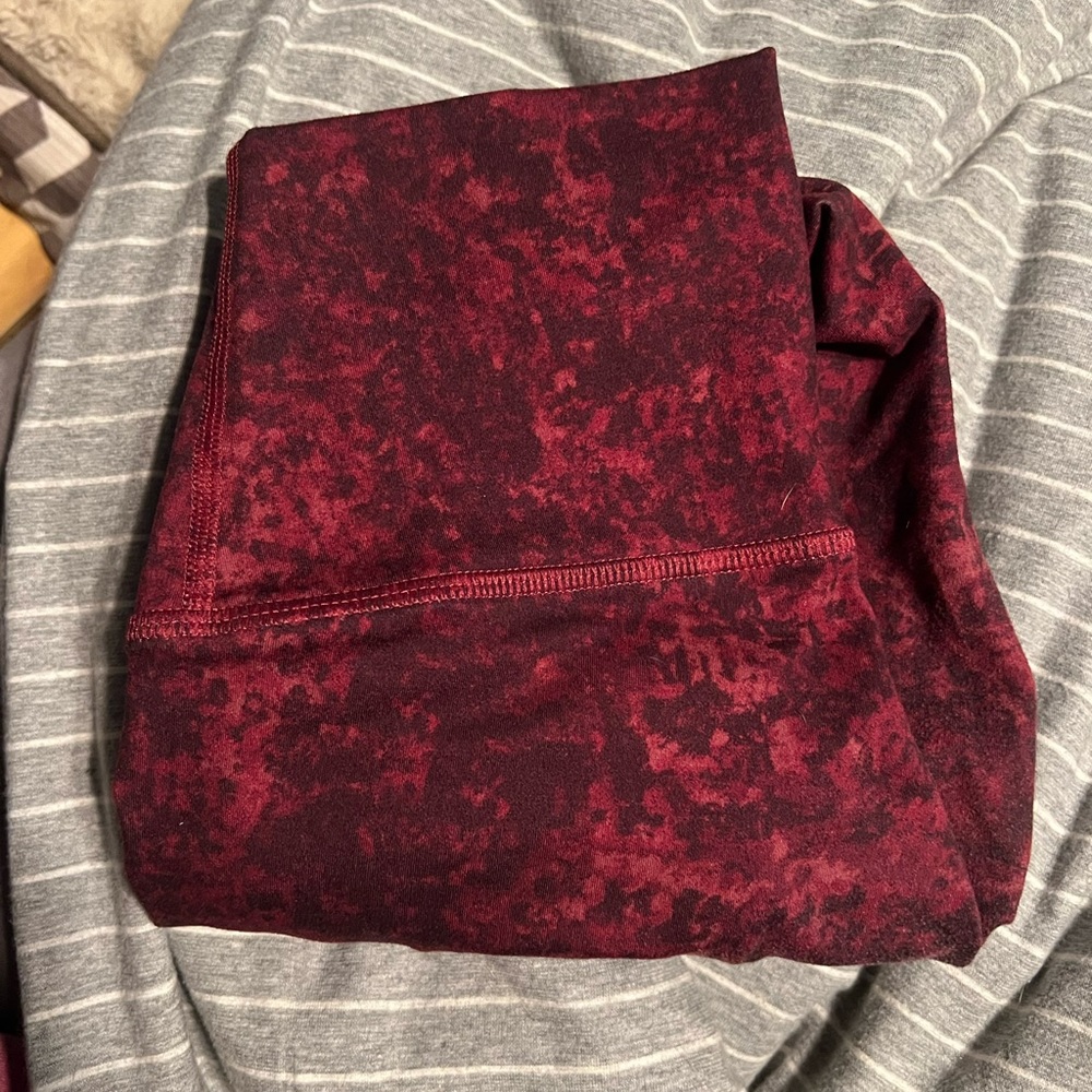 Red leggings size small. 25”